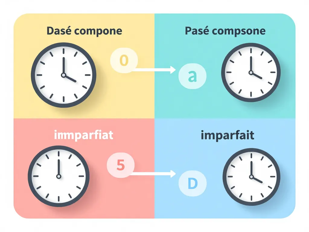Diagramme différence ça été ta journée ou ça était, passé composé vs imparfait