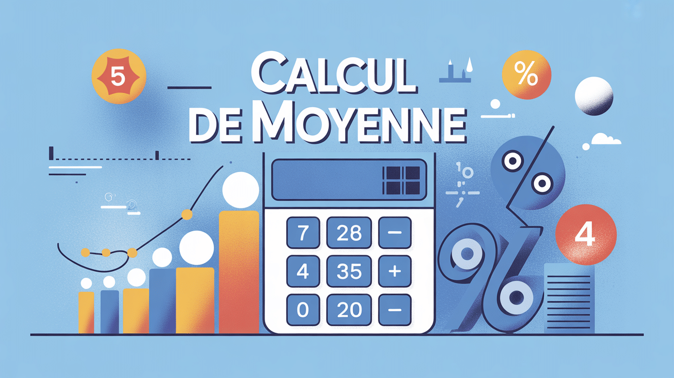 illustration calcul moyenne moderne tableau chiffres