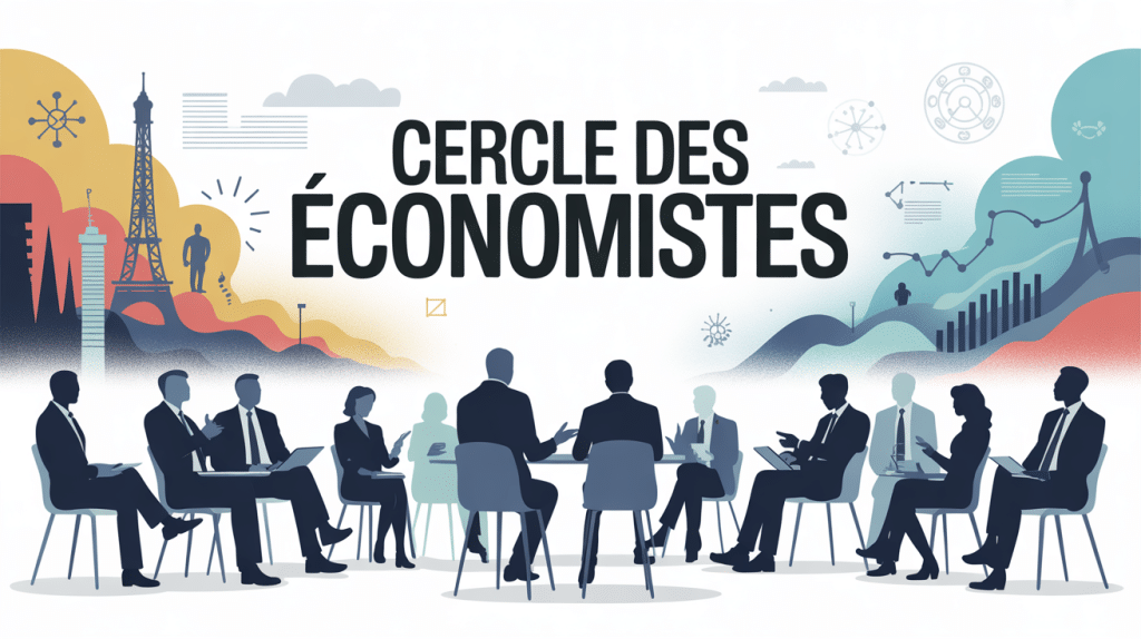 illustration cercle des économistes débat experts