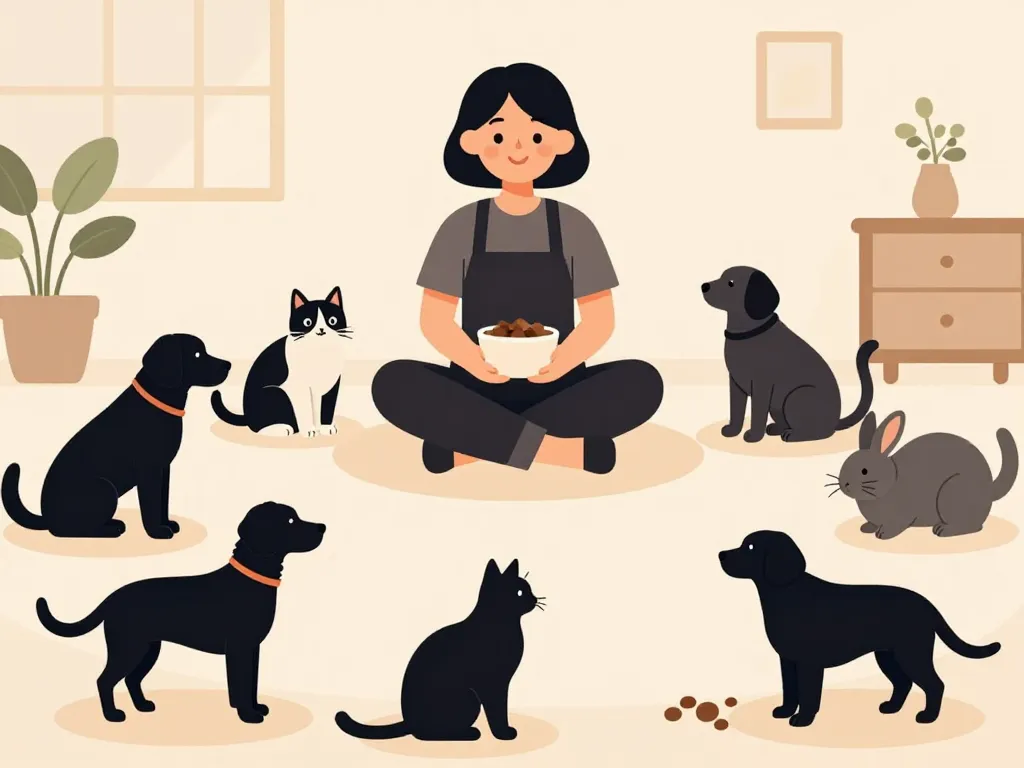 comment devenir pet sitter scène de vie avec animaux et tâches