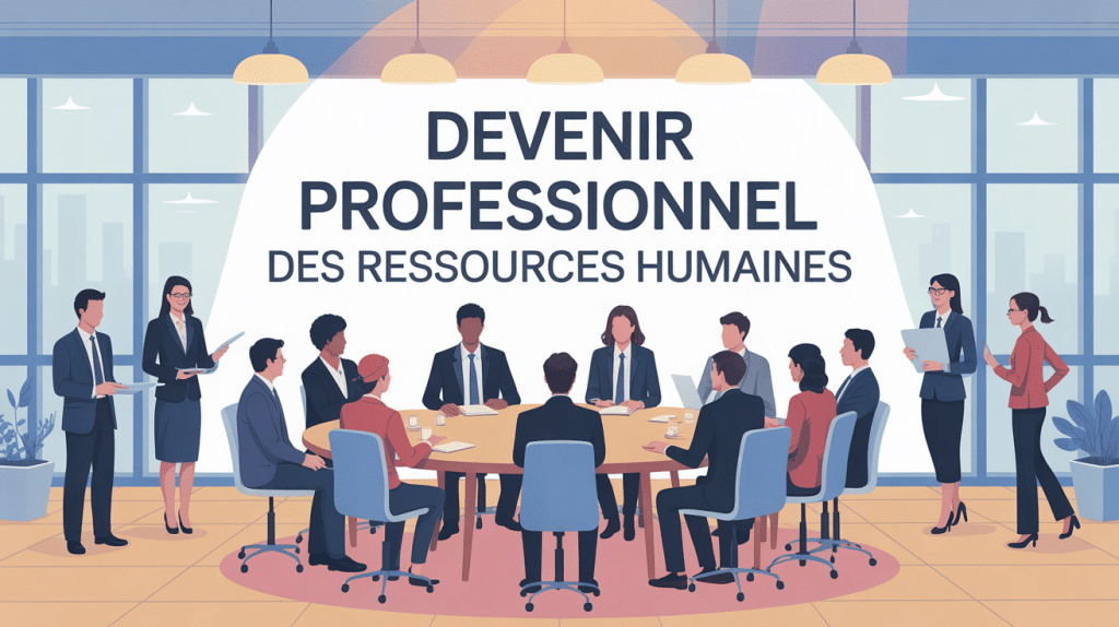 comment devenir ressources humaines illustration réunion groupe entreprise