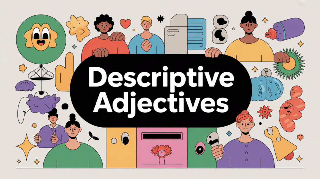 illustration descriptive adjectives anglaise éducative