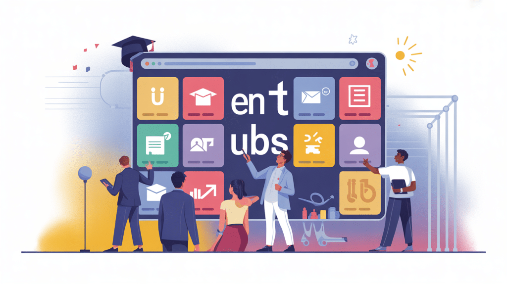 illustration portail ent ubs étudiants personnels