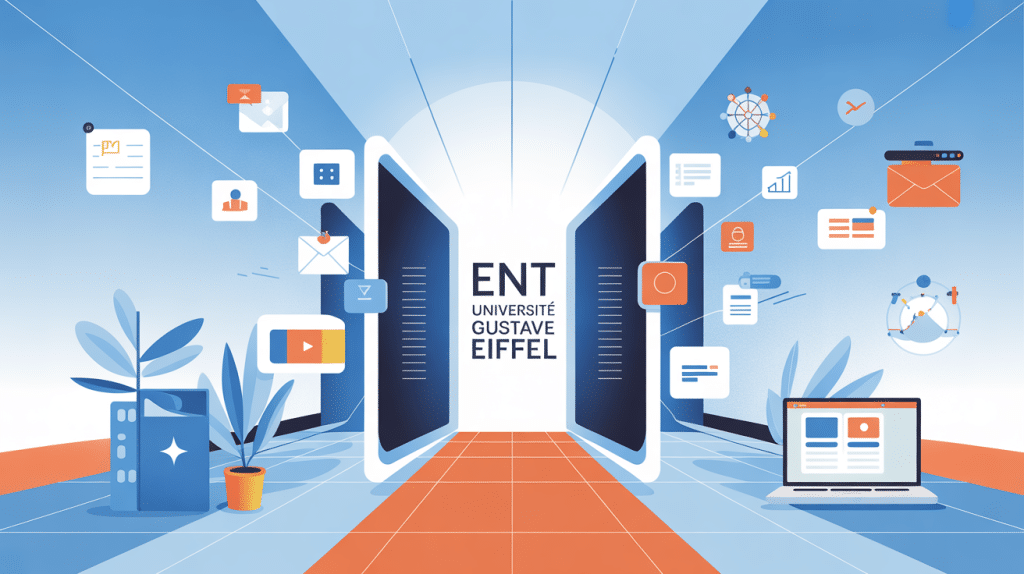 illustration accès ent univ eiffel portail virtuel