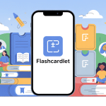 illustration flashcardlet révisions sur smartphone