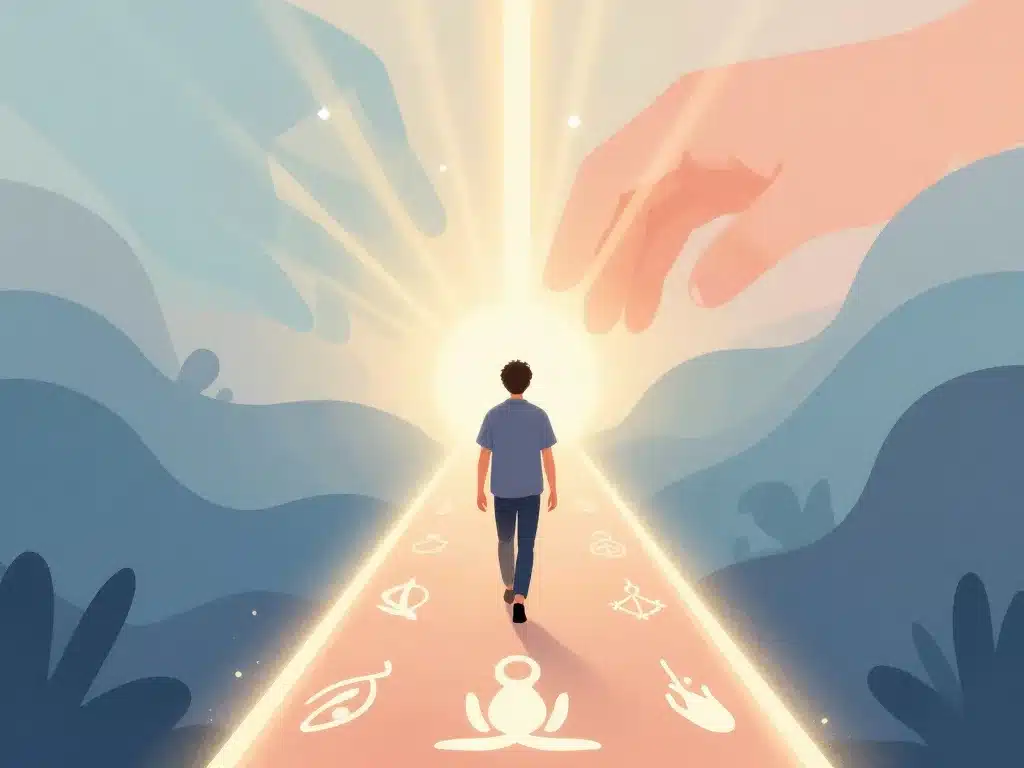 Illustration espoir et douceur pour guérir les 5 blessures de l'âme