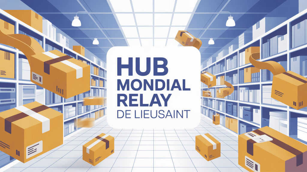 hub lieusaint mondial relay vue logistique centre colis