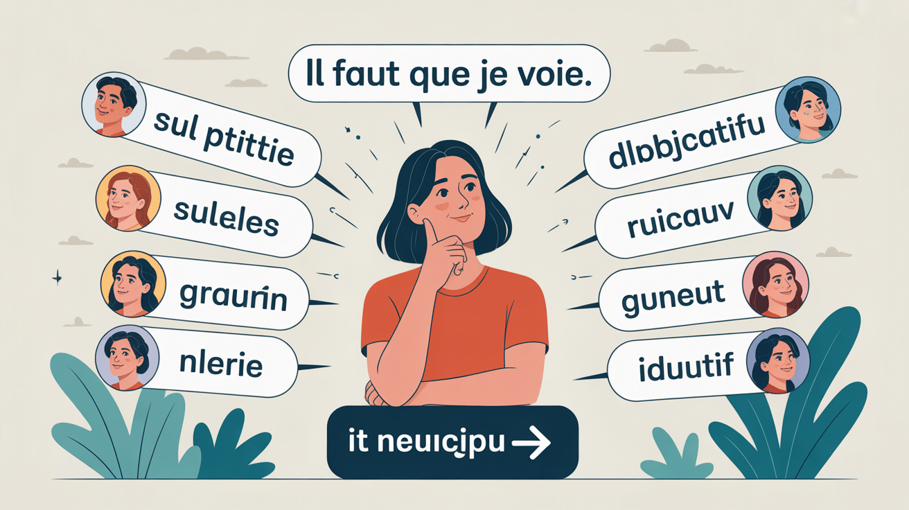 il faut que je voie ou vois illustration grammaire française