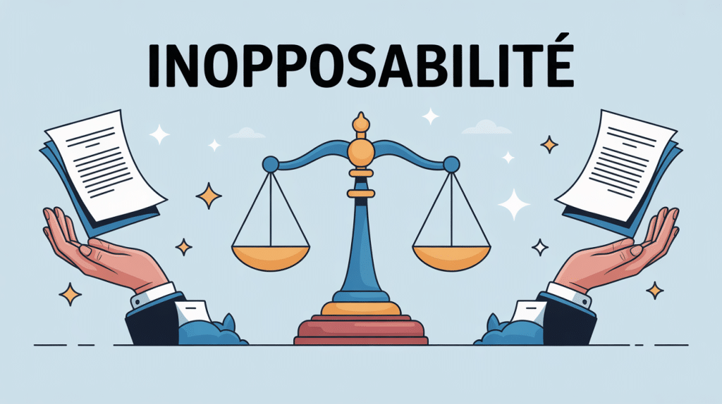 illustration inopposable balance contrats mains