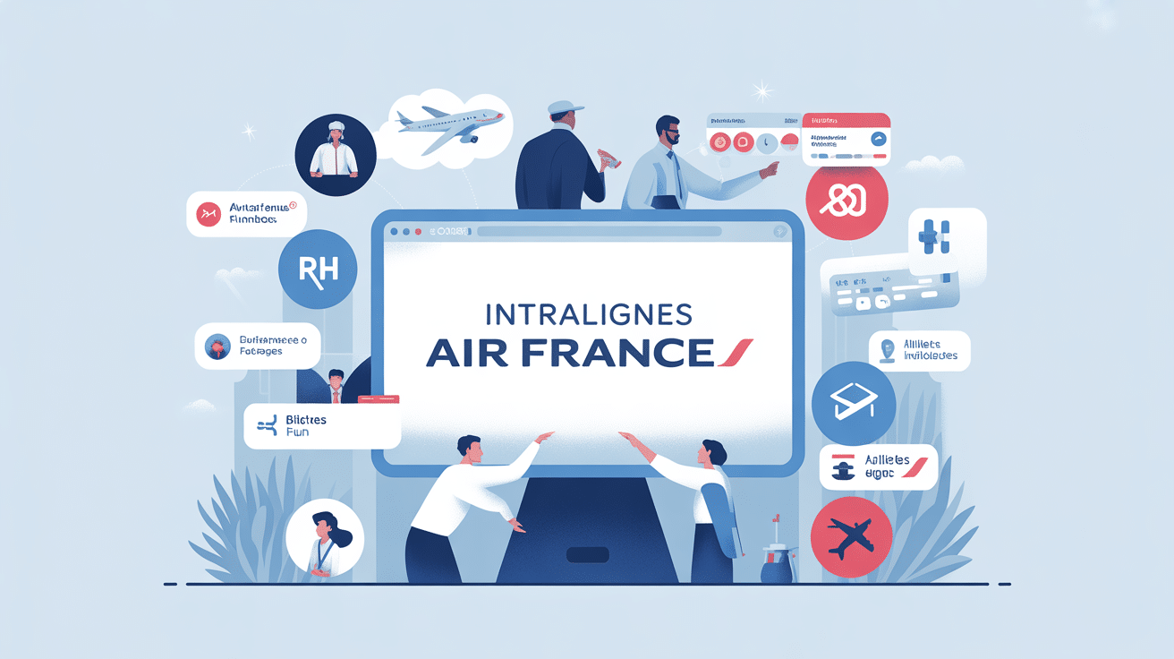 illustration du portail intralignes air france pour collaborateurs