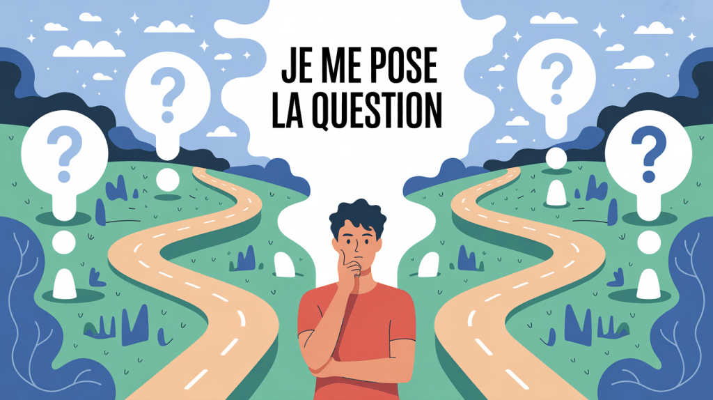 je me pose la question personnage réflexion décision