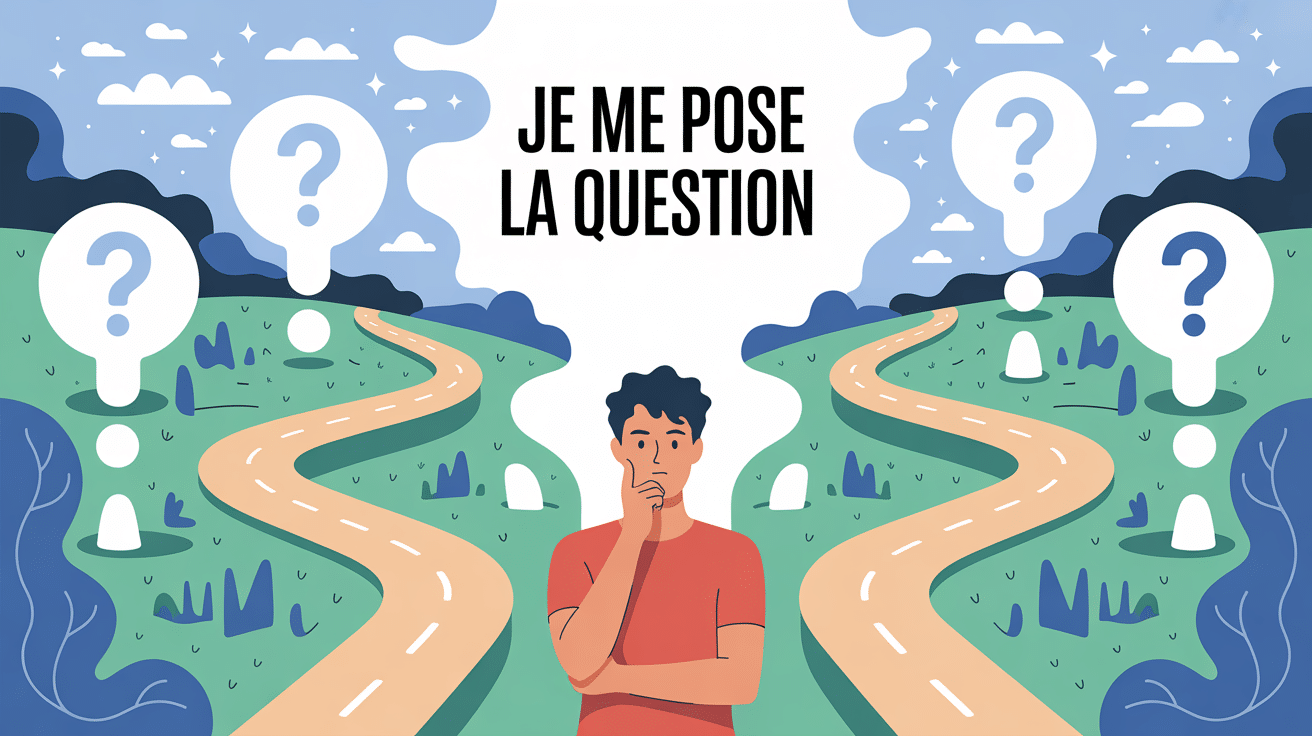 je me pose la question personnage réflexion décision