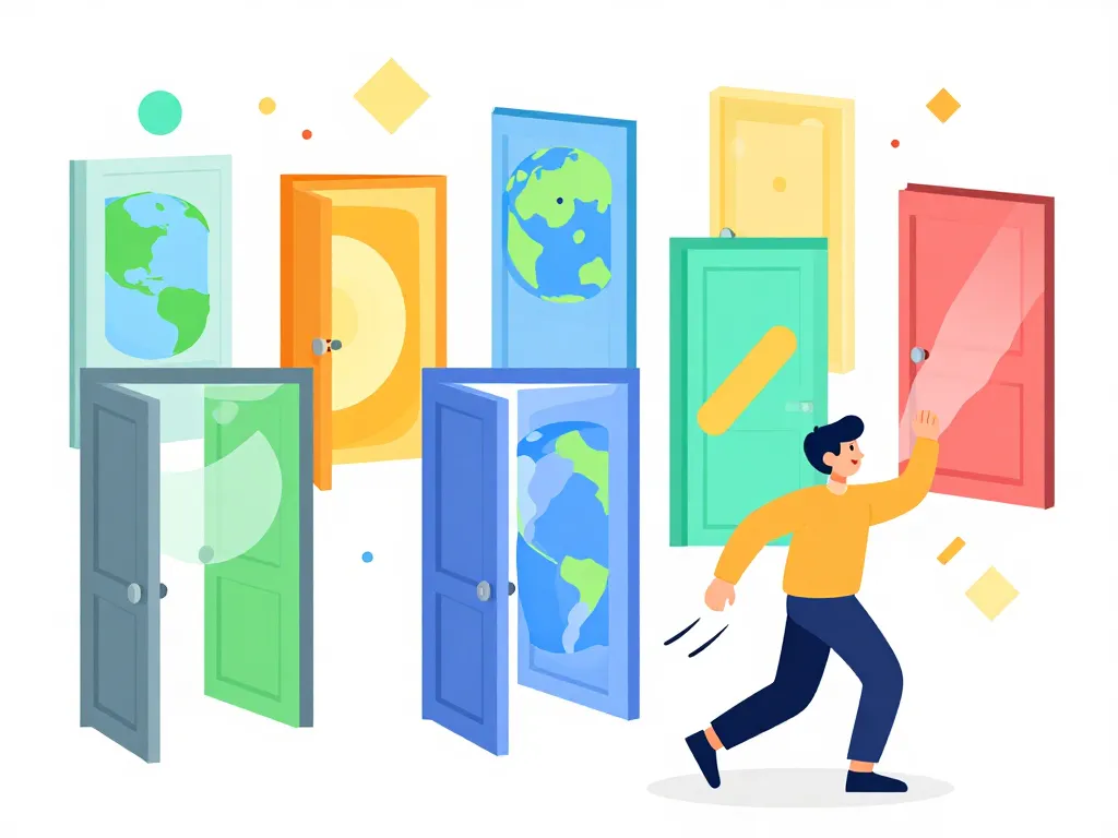 personnage ouvre portes opportunités je ne sais pas quoi faire de ma vie