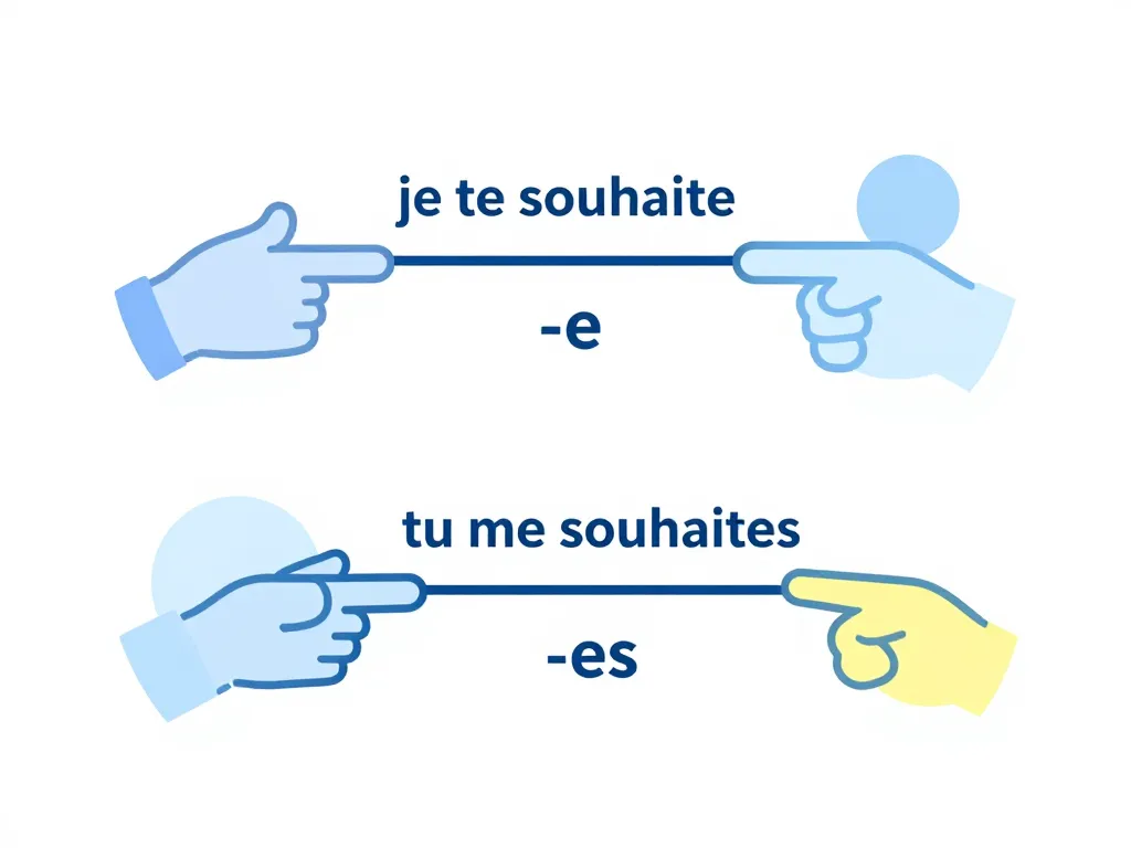 diagramme conjugaison je te souhaites ou souhaite