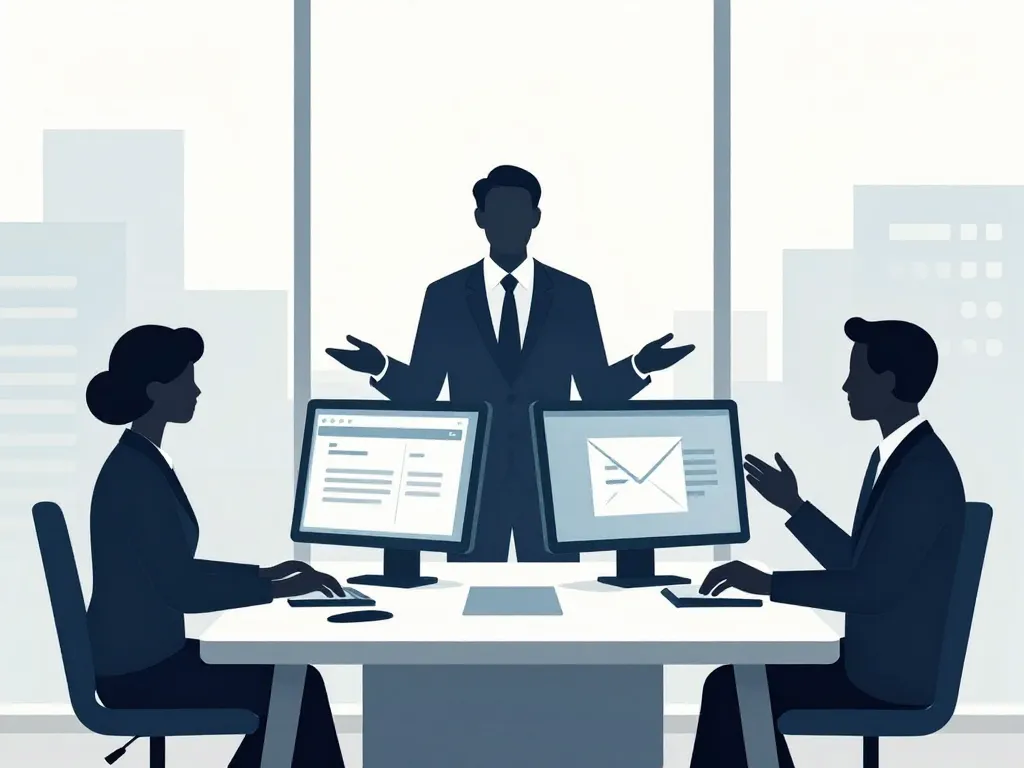 scène bureau je vous ferai un retour utilisation professionnelle