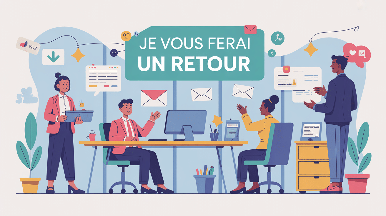 illustration professionnelle je vous ferai un retour communication écrite et orale