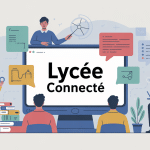 Lycée Connecté illustration espace scolaire numérique