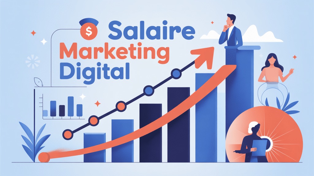 marketing digital salaire graphique progression carrière