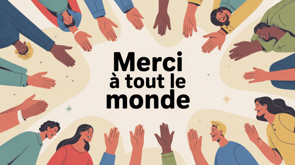 illustration merci pour tout le monde collectif