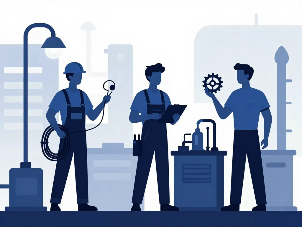 Scène usine métiers techniques metier en e