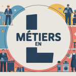 metier en l diversite silhouettes autour lettre l