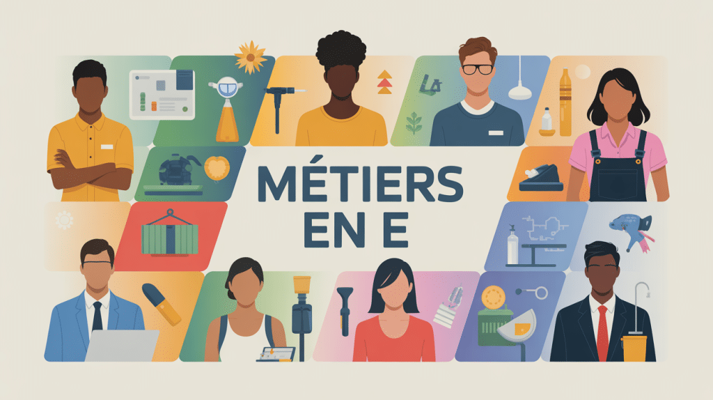 Illustration métiers en e santé social technique