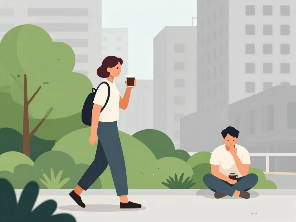 slow life illustration routines quotidiennes relax