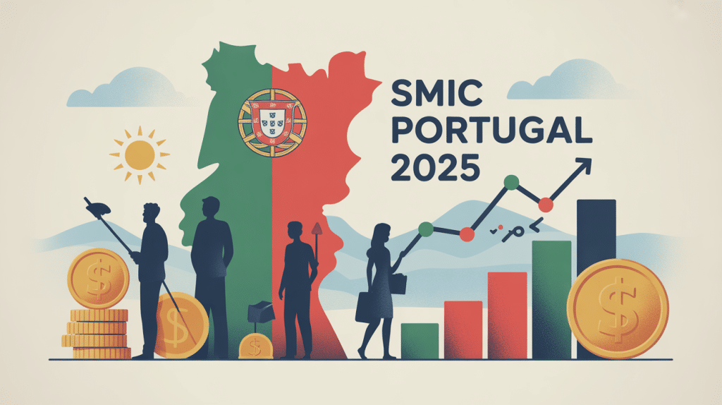 illustration moderne du smic au portugal 2025
