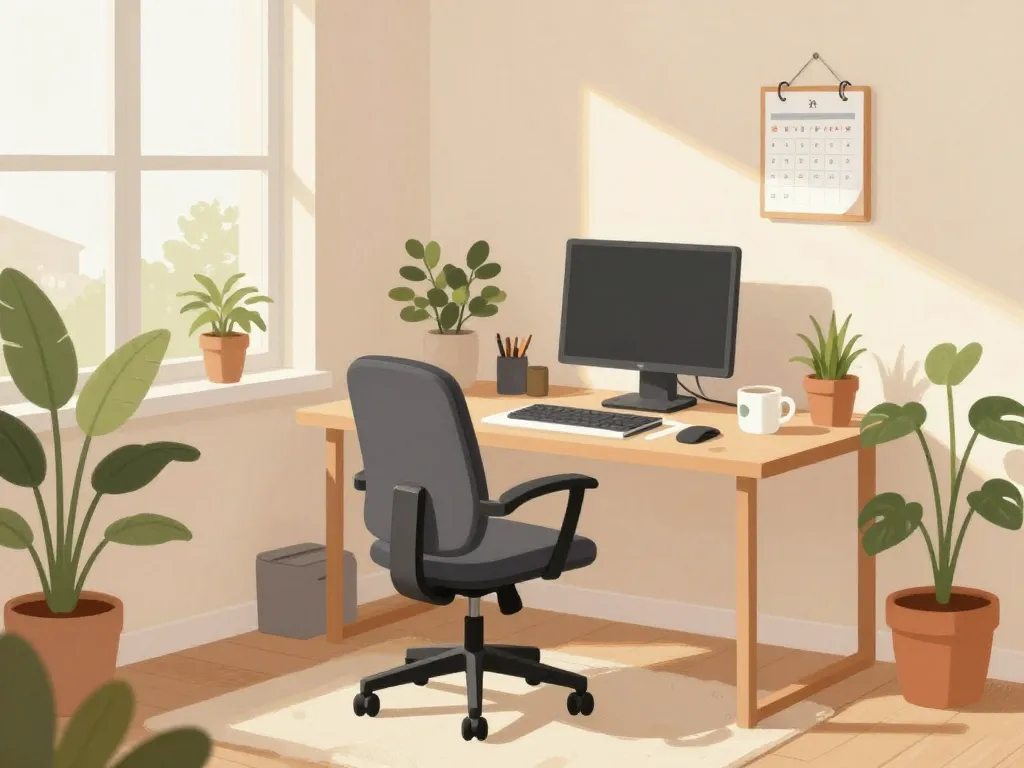 travailler de chez soi espace de travail et routines