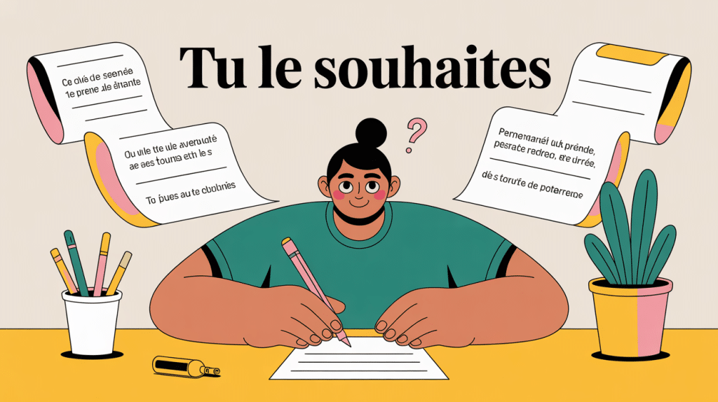 tu le souhaite avec ou sans s conjugaison correcte en français