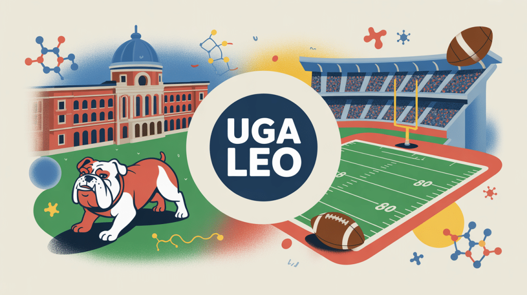 illustration uga leo campus mascotte football sciences
