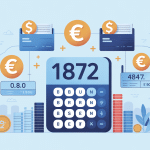 Calcul 1872 brut en net illustration vectorielle