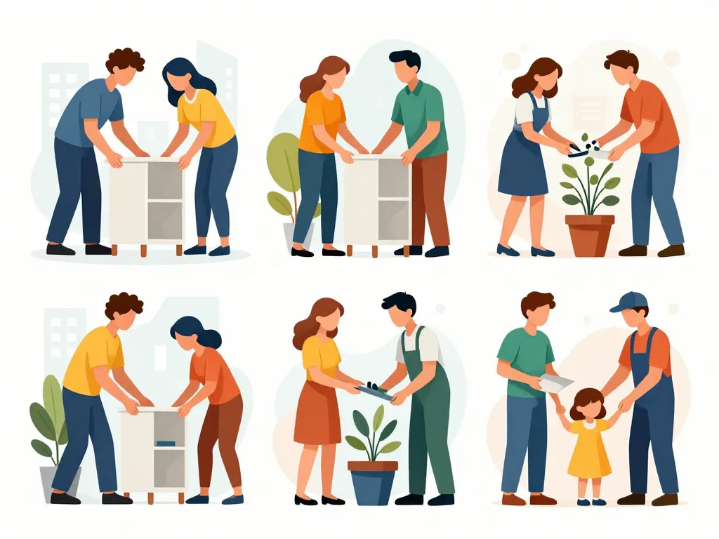 Différents services aider rendre service contre remuneration