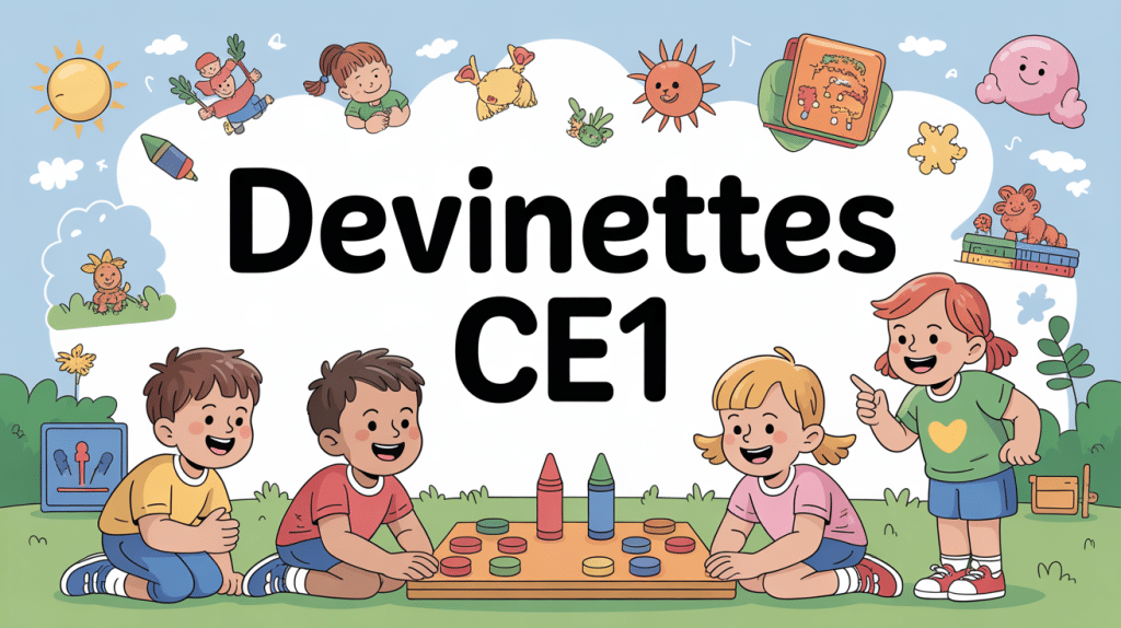 illustration devinette ce1 enfants école primaire