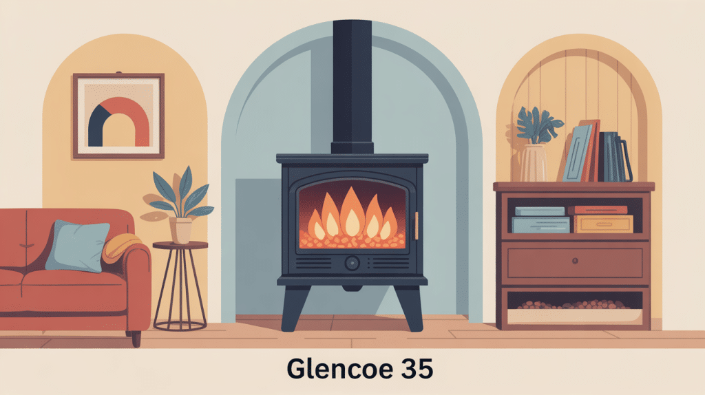 glencoe 35 maison chauffée poêle à granulés