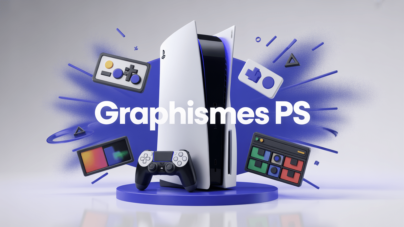 Illustration graphismes PS professionnels sur PlayStation