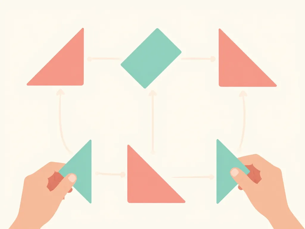 Manipulation tangram Montessori et logique