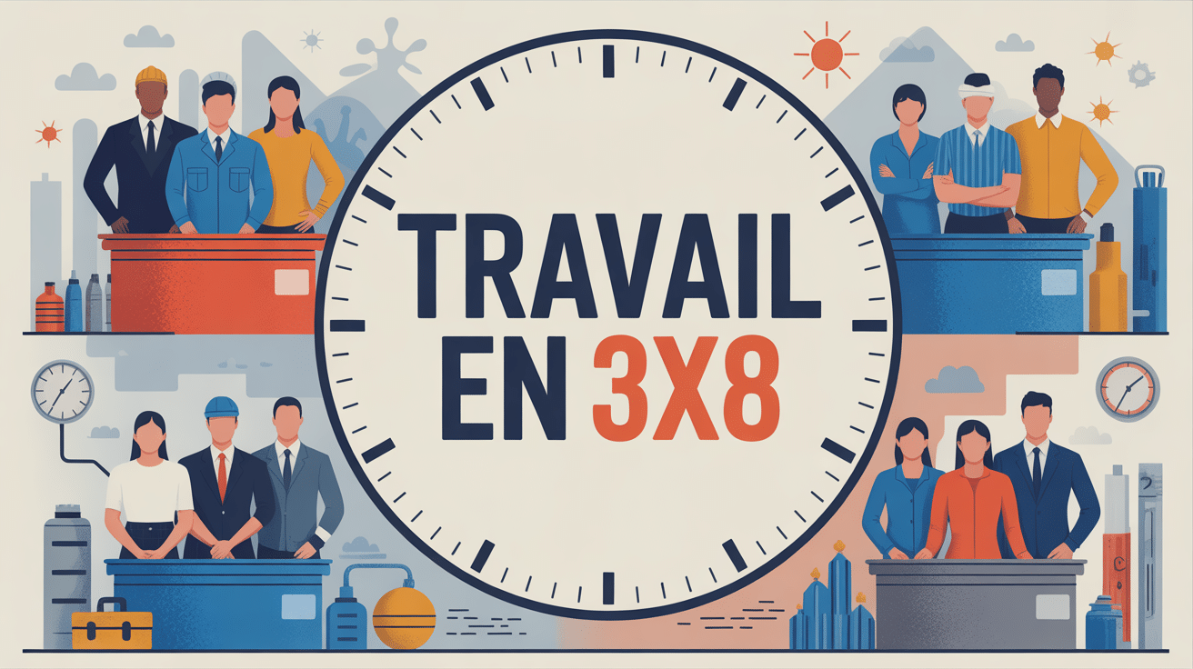 Travailler 3x8 équipes en rotation horloge secteurs