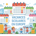 Image vacances scolaire Europe calendriers et familles