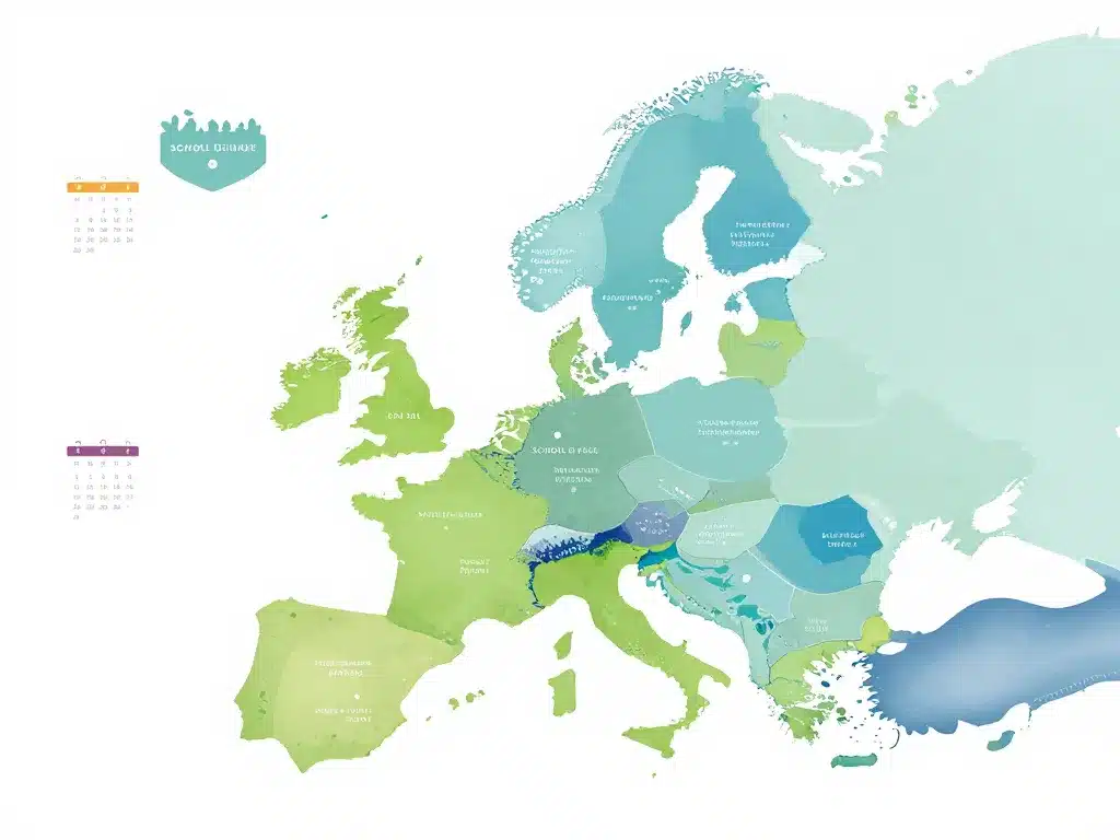 Schéma concept vacances scolaire Europe diversité