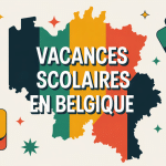 Illustration carte Belgique vacances scolaires