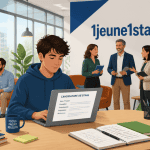 1jeune1stage jeune candidat en coworking