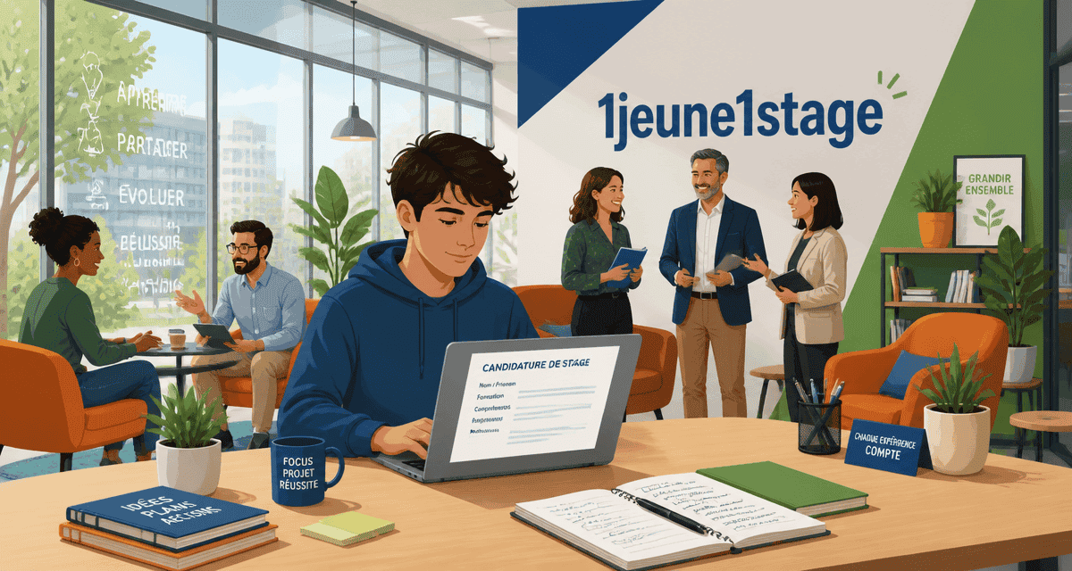 1jeune1stage jeune candidat en coworking