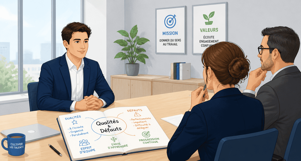 5 qualités 5 défauts entretien candidat face recruteurs