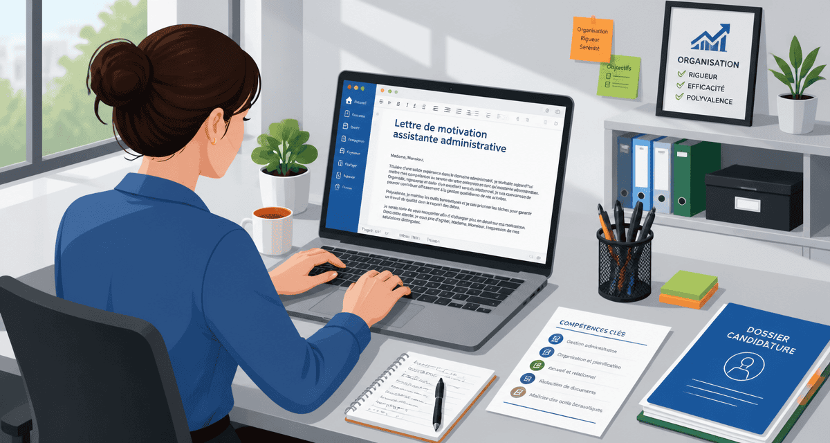 assistante administrative lettre de motivation illustration