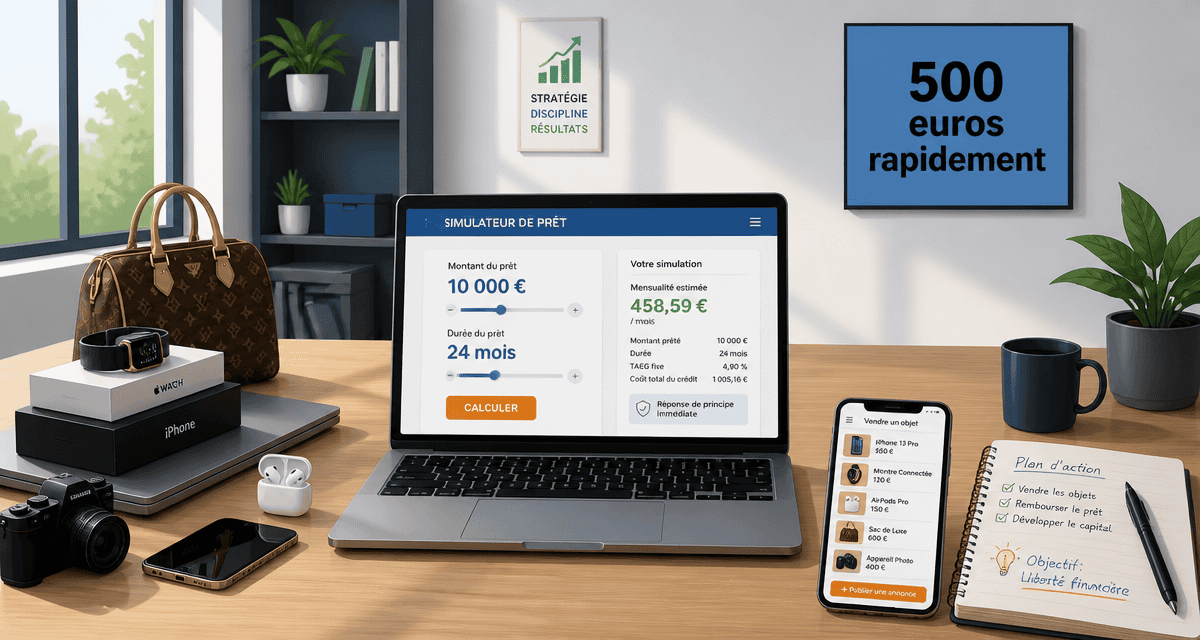 comment gagner 500 euros rapidement bureau simulateur vente objets