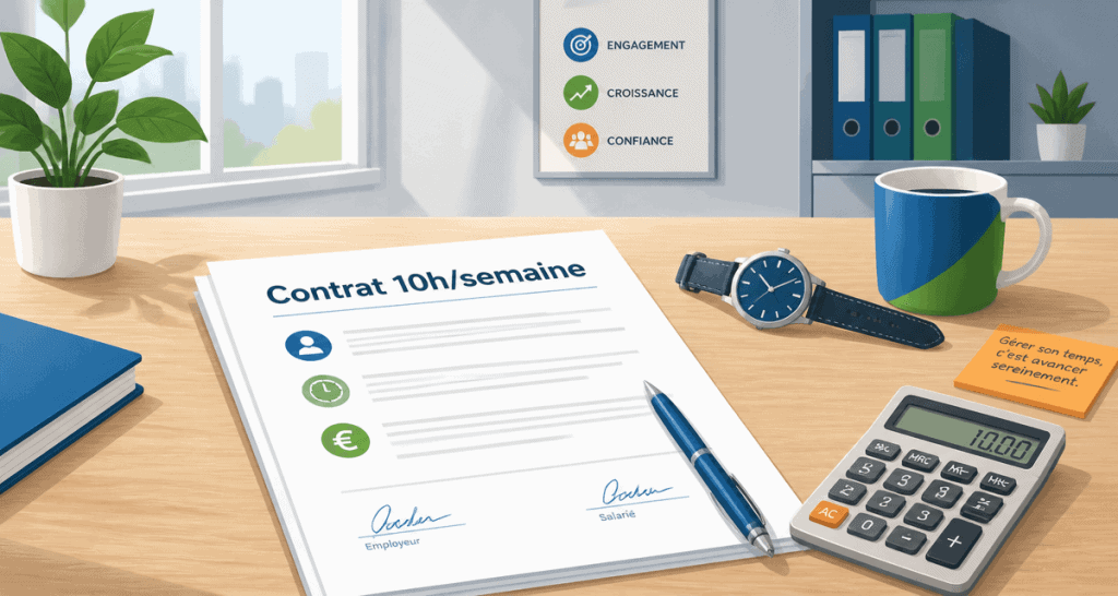 contrat 10h par semaine combien par mois illustration
