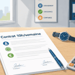 contrat 10h par semaine combien par mois illustration
