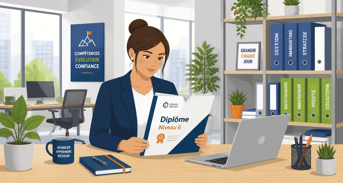 jeune femme avec dossier diplome niveau 6