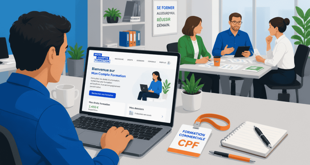 formation commerciale cpf salarié ordinateur